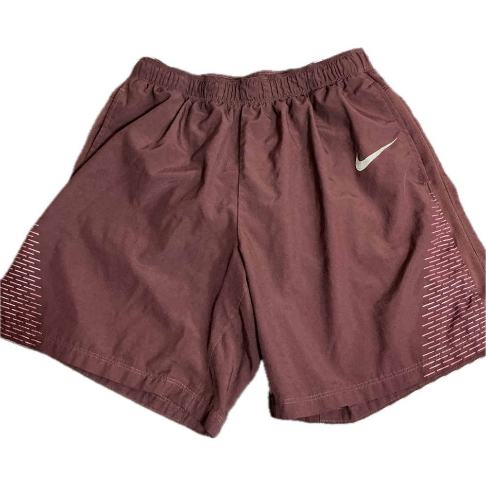 Nike Dri-FIT running athletic shorts Maroon Size Large Workout Gym